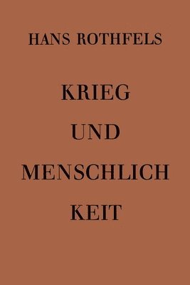 Krieg und Menschlichkeit 1