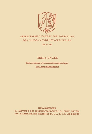 Heinz Unger - Elektronische Datenverarbeitungsanlagen und Automatentheorie, Häftad