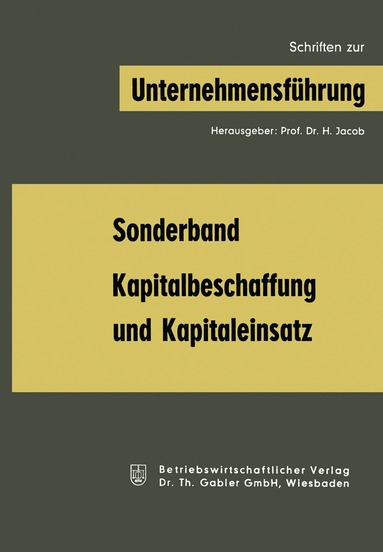 bokomslag Kapitalbeschaffung und Kapitaleinsatz