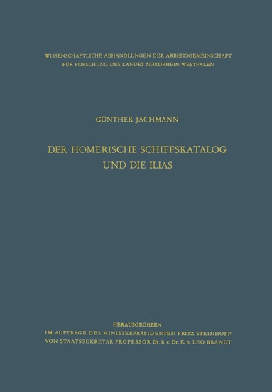 Günther Jachmann - Der homerische Schiffskatalog und die Ilias, Häftad