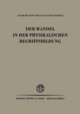 bokomslag Der Wandel in der Physikalischen Begriffsbildung