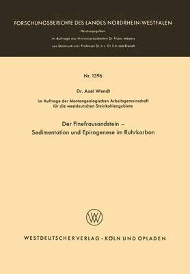 bokomslag Der Finefrausandstein  Sedimentation und Epirogenese im Ruhrkarbon