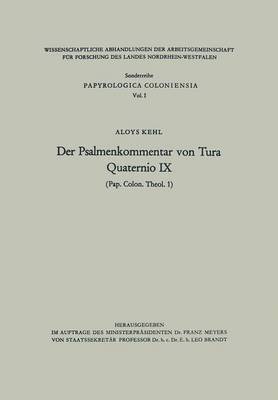 bokomslag Der Psalmenkommentar von Tura