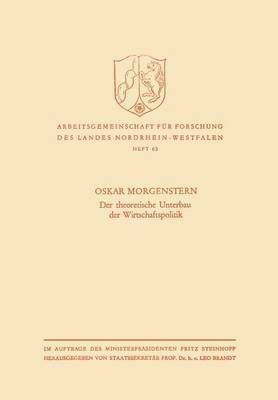 bokomslag Der theoretische Unterbau der Wirtschaftspolitik