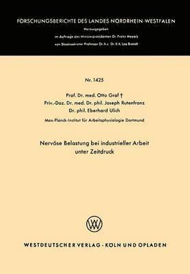 bokomslag Nervse Belastung bei industrieller Arbeit unter Zeitdruck