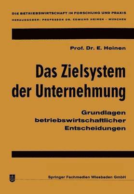 bokomslag Das Zielsystem der Unternehmung