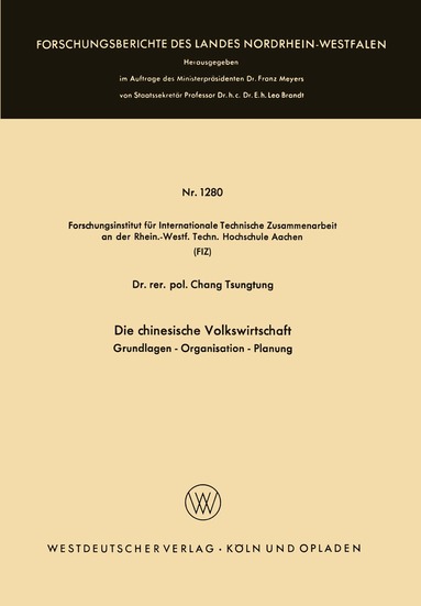 Tsung-Tung Chang - Die chinesische Volkswirtschaft, Häftad