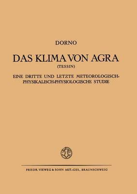 bokomslag Das Klima von Agra (Tessin)