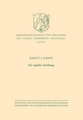 Ernst Joseph Cohn - Der englische Gerichtstag, Häftad
