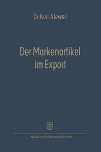 bokomslag Der Markenartikel im Export