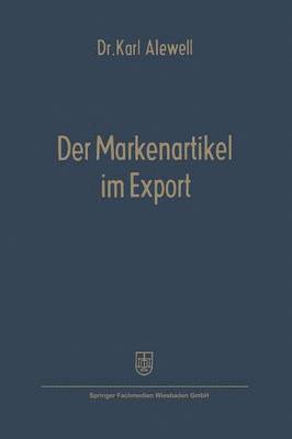 Der Markenartikel im Export 1