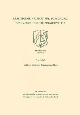 bokomslag Diderots Essai über Claudius und Nero
