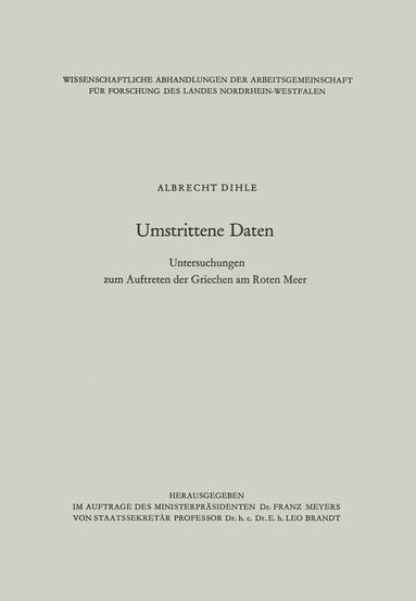 Albrecht Dihle - Umstrittene Daten, Häftad