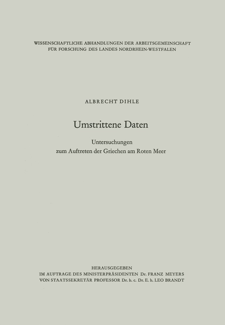 Umstrittene Daten 1