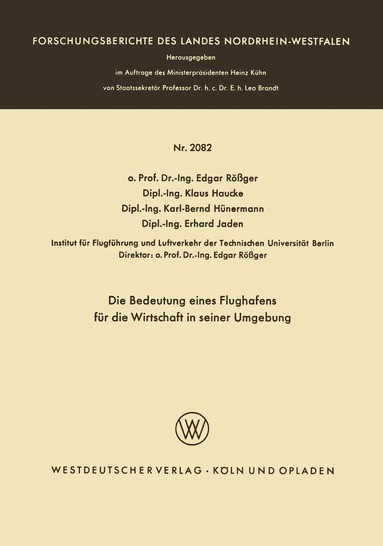 Edgar Rößger Edgar Rößger - Die Bedeutung eines Flughafens für die Wirtschaft in seiner Umgebung, Häftad
