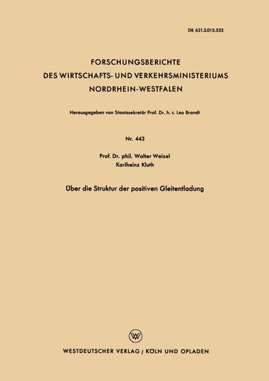 Walter Weizel - Über die Struktur der positiven Gleitentladung, Häftad