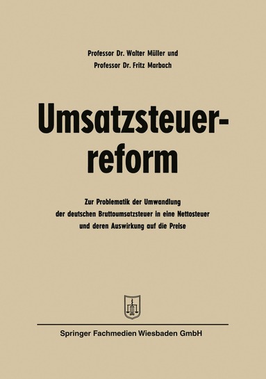 bokomslag Umsatzsteuerreform