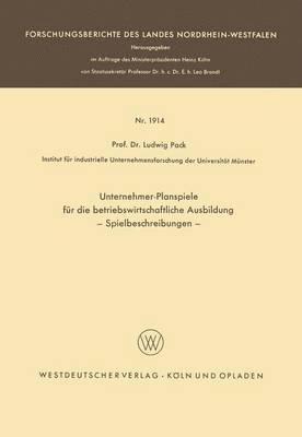 Unternehmer-Planspiele für die betriebswirtschaftliche Ausbildung 1