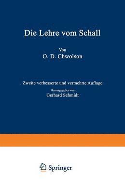 Die Lehre vom Schall