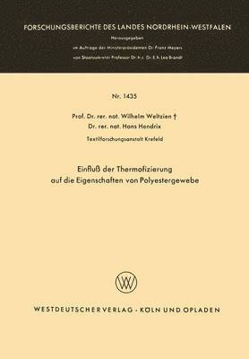 Einflu der Thermofizierung auf die Eigenschaften von Polyestergewebe 1