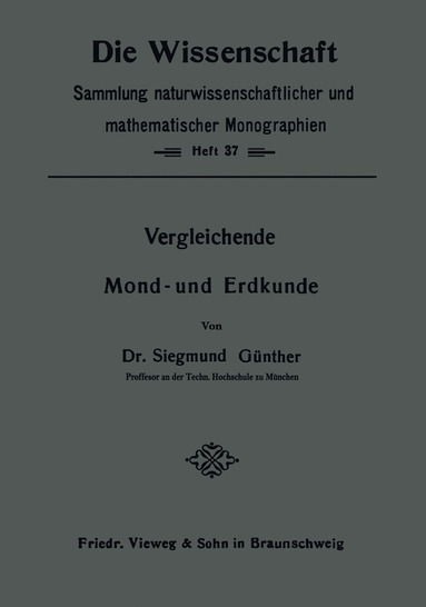 bokomslag Vergleichende Mond- und Erdkunde