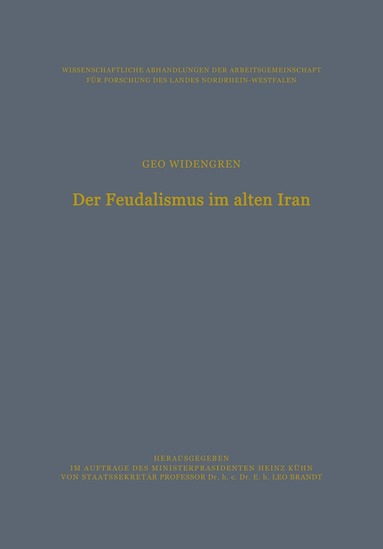 Geo Widengren - Der Feudalismus im alten Iran, Häftad