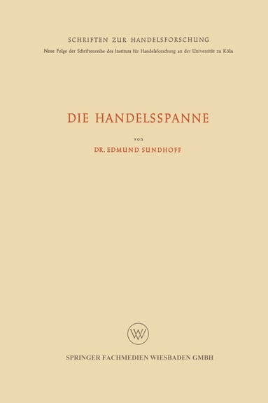 bokomslag Die Handelsspanne