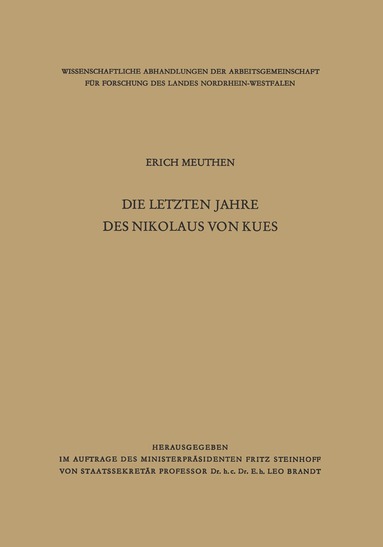 bokomslag Die letzten Jahre des Nikolaus von Kues