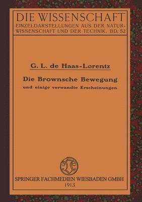 bokomslag Die Brownsche Bewegung und Einige Verwandte Erscheinungen