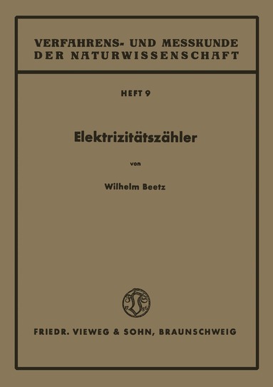 Wilhelm Beetz - Elektrizitätszähler, Häftad