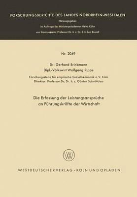 bokomslag Die Erfassung der Leistungsansprche an Fhrungskrfte der Wirtschaft