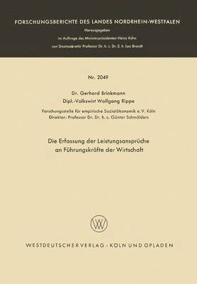 Die Erfassung der Leistungsansprüche an Führungskräfte der Wirtschaft