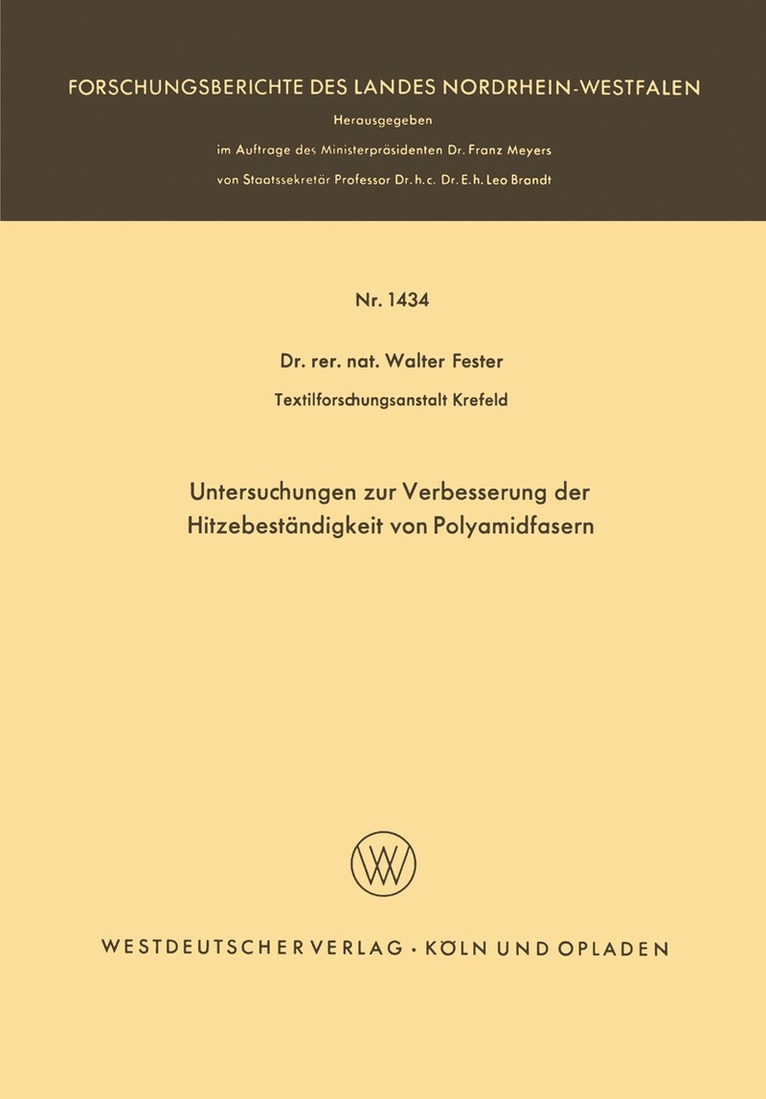 Untersuchungen zur Verbesserung der Hitzebeständigkeit von Polyamidfasern