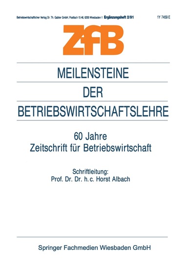 Horst Albach - Meilensteine der Betriebswirtschaftslehre, Häftad