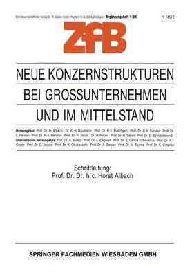 bokomslag Neue Konzernstrukturen bei Großunternehmen und im Mittelstand