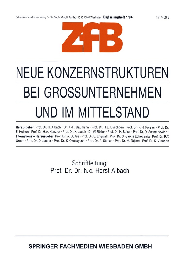 Neue Konzernstrukturen bei Grounternehmen und im Mittelstand 1