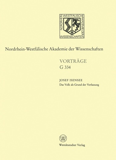 Josef Isensee - Das Volk als Grund der Verfassung, Häftad