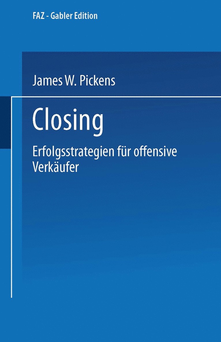James W. Pickens - Closing, Häftad