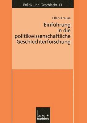 bokomslag Einfhrung in die politikwissenschaftliche Geschlechterforschung