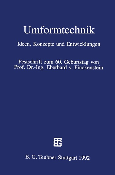 Matthias Kleiner, Robert Schilling - Umformtechnik, Häftad