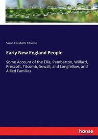 bokomslag Early New England People