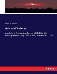 bokomslag Acts and Statutes