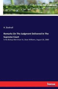 bokomslag Remarks On The Judgment Delivered In The Supreme Court