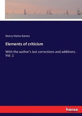 Elements of criticism