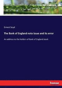 bokomslag The Bank of England note issue and its error