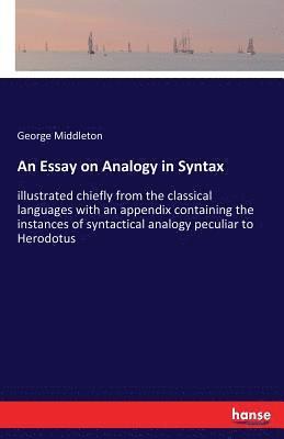 bokomslag An Essay on Analogy in Syntax