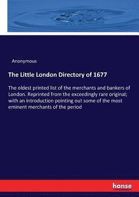 bokomslag Little London Directory of 1677