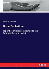 bokomslag Horae Sabbaticae