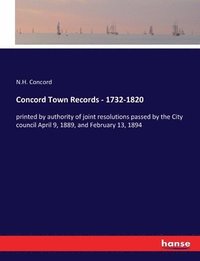 bokomslag Concord Town Records - 1732-1820