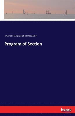 Program of Section 1